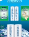 Sanyo NEW 1500 eneloop 2-AA Ni-MH Pre-Charged Rechargeable Batteries with C Spacer