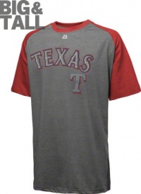 Texas Rangers Big & Tall Red Majestic Record T-Shirt