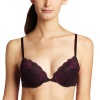 OnGossamer Women's Boudoir Blooms Bump it Up Bra, Chocolate, 34A