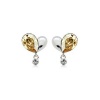 White Gold Swarovski Elements Crystal Heart Solitaire Studded Earrings