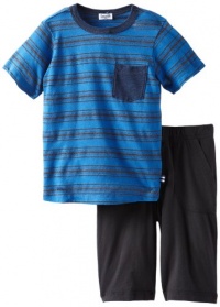 Splendid Littles Boys 2-7 Jasper Pocket Crew Set, Newport Blue, 5/6