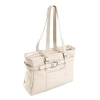 Siamod 35267 Serra Italian Leather Ladies Laptop Tote (Sand)