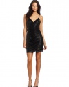 Adrianna Papell Women's Fully Beaded Cocktail Dress, Black, 2