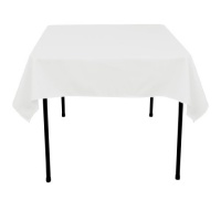 54 in. Square Polyester Tablecloth White