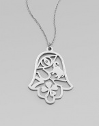 A charming, sterling silver pendant of lucky symbols with diamond accents on a link chain. Sterling silverDiamonds, 0.6 tcwLength, about 30Pendant size, about 2Lobster clasp closureMade in USA