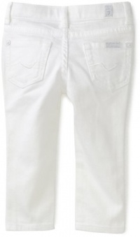 7 For All Mankind Baby-Girls Infant Roxanne Skinny Fit Pant, Clean White, 12 Months