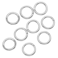 6mm 19 Gauge Open Jump Rings Silver Plated (100)