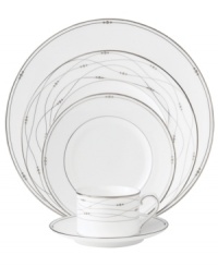 Set a sumptuous table with luxurious Precious Platinum place settings. Intertwining platinum lines and raised dotted accents create a sophisticated, segmented design on this dinnerware and dishes set from Royal Doulton.