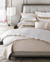 Tranquility emanates from this chic Barbara Barry Peaceful Pique duvet cover. Wave scallops edged with exceptionally sewn sateen feature a soft, curving silhouette, creating a warm and relaxing atmosphere. Button closure.