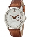 D&G Dolce & Gabbana Men's DW0700 Leather Synthetic with White Dial Watch