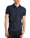 Diesel Men's Reversed Slub Jersey Polo Shirt,Blue,XX-Large