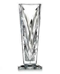 Decidedly vintage, this cut crystal vase from Godinger's Serenade collection glistens with elegant Art Nouveau style.