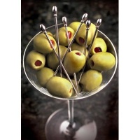 Set of 6 Stainless Steel Martini Picks