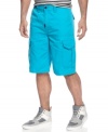 Saturate your style with the cool color rush of these LRG cargo shorts.