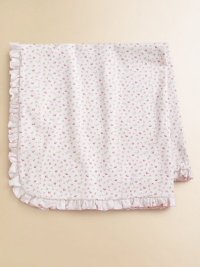 Wrap your little one in this cozy cotton blanket with dainty, blooming flowers. 27½W X 27½HPima cottonMachine washImported