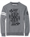 Varsity styled fitted sweatshirt by Ecko Unltd with graphics in front and back to set you apart from the rest.