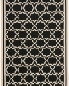 Area Rug 9x12 Rectangle Transitional Black - Beige Color - Safavieh Courtyard Rug from RugPal