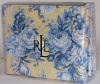 Lauren Ralph Lauren King Sheet Set Yellow Blue Navy White Cabbage Roses Flowers Floral