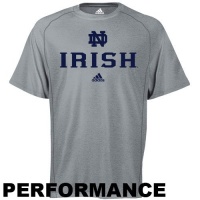 Adidas Notre Dame Fighting Irish Grey Climalite Sidelines Shirt