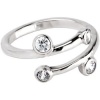 Sterling Silver 925 Cubic Zirconia SPIRAL Adjustable Toe Ring