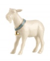 Handsomely decorated in exquisite ivory porcelain, the goat figurine will carry on the traditional Nativity tale, a reminder of the holiday season's true meaning. From the Lenox First Blessings Nativity collection.