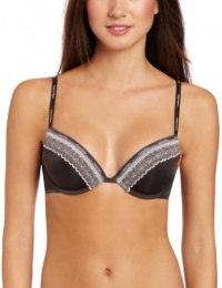 Calvin Klein Women's Sexy Signature Push Up Bra, Black Coffee, 34B