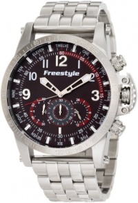 Freestyle Men'S 101209 Aviator Stainless Steel Bracelet 7-Hand Mvmt Watch