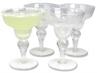 Artland Iris Margarita, 8-Ounce, Clear, Set of 4