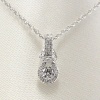 Everlon Love Knot Pave Diamond Pendant With 0.61 Carats Diamonds.