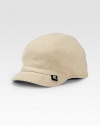 Softly knit cotton with an original silhouette defined by a short brim. Hand wash Imported