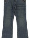 Lauren Jeans Co. Women's Lyndsey Leather-Trim Bootcut Jeans