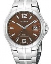 Pulsar Men's PXH751 Stainless Steel Case and Bracelet Brown Sunray Dial Watch