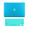 TopCase 2 in 1 Rubberized AQUA BLUE Hard Case Cover and Keyboard Cover for Macbook Pro 13-inch 13 (A1278/with or without Thunderbolt) with TopCase Mouse Pad