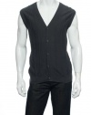 Perry Ellis Men's Solid Textured Vest