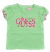 GUESS Infant Girls Lime Green Floral Print T-Shirt (12M)