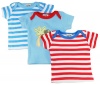 Sweet & Soft Baby-Girls/Newborn 0-9M Cotton Short Sleeve Beach T-Shirts/Top 3 Pc