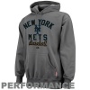 MLB Majestic New York Mets Charcoal Sharp Game Performance Pullover Hoodie Sweatshirt (Large)