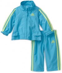 adidas Baby-Girls Infant 2 Piece Pretty Wind Set, Medium Blue, 12 Months