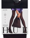 HUE Women's Opaque Sheer to Waist Opaque Tight, Black, Size 3