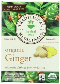 Traditional Medicinals Organic Ginger, 16-Count Boxes (Pack of 6)