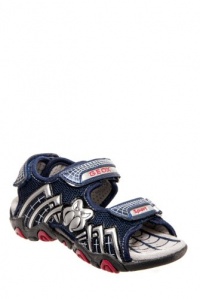 Geox Cstrike8 Sandal (Toddler/Little Kid/Big Kid),Navy/Silver,31 EU/13 M US Little Kid