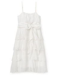 Un Deux Trois Girls' Chiffon Tiered Dress - Sizes 7-16