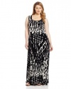 Calvin Klein Women's Plus-Size Print Maxi Dress