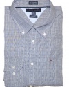 Tommy Hilfiger Men Custom Fit Plaid Long Sleeve Logo Shirt