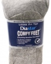 Diastar Comfy Feet Diabetic Socks, Grey, 13-15,  3 pack