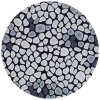 Safavieh Soho Collection SOH722A Handmade Black and Grey New Zealand Wool Round Area Rug, 6-Feet