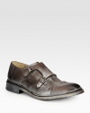 Crafted from oiled leather, this classic monkstrap style offers a casual, relaxed look without sacrificing comfort.Leather upperLeather liningPadded insoleLeather soleImportedOUR FIT MODEL RECOMMENDS ordering true size. 