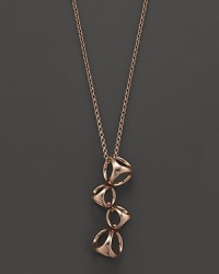 Di MODOLO's signature shape takes form in gleaming rosegold plating on this modern necklace.