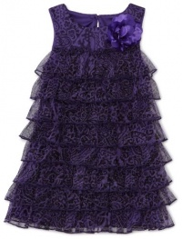 Sweet Heart Rose Girls 2-6X Tiered Dress, Purple, 2