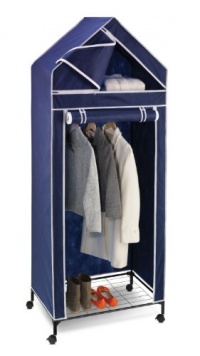 Honey-Can-Do WRD-01273 30-Inch Wide Extra-Tall Top-Shelf Storage Closet, Blue